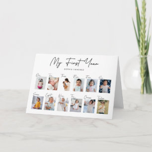 Meine Fotocollage zum ersten Jahr Karte
