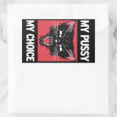 Meine Fotze, meine Wahl Rechteckiger Aufkleber (Tasche)
