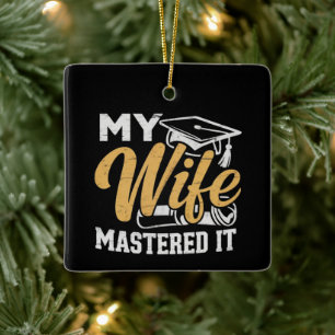 Meine Frau beherrschte es Absolventen Master Halte Keramikornament