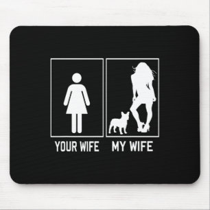 Meine Frau Französische Bulldogge Spaß Frenchie Fü Mousepad