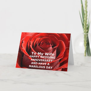 Meine Frau Hochzeit Jubiläum rote Rosenkarte Dankeskarte