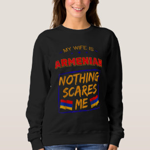 Meine Frau ist armenisch Armenien Erbe Wurzeln Fla Sweatshirt