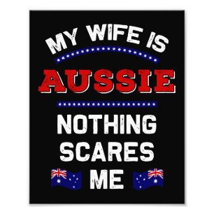Meine Frau ist Aussie Down Under Monarchie Austral Fotodruck