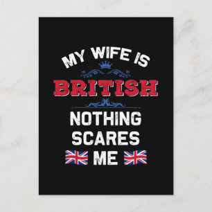 Meine Frau ist britisch UK-Monarchie Vereinigtes K Feiertagspostkarte