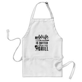 Meine Frau ist heißer als mein Grill – Lustige BBQ Schürze