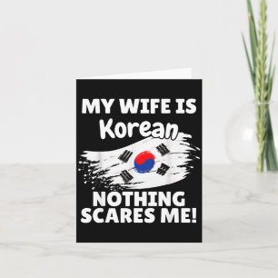 Meine Frau ist Koreanisch Lustiges Korea-Flag-Gesc Karte