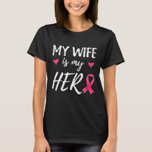 Meine Frau ist mein Held-Ribbon Brustkrebs-Bewusst T-Shirt