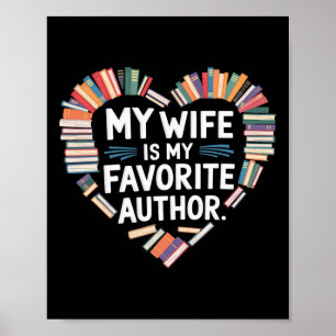 Meine Frau ist meine Lieblings-Autor-Apparel-Spruc Poster