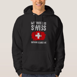Meine Frau ist Schweizer Schweiz Stolz Flagge Erbe Hoodie