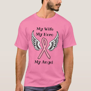 Meine Frau, mein Held, Brustkrebs-Bewusstseins-Sch T-Shirt