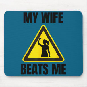 Meine Frau schlägt mich lustiger Ehemann Frau Zita Mousepad
