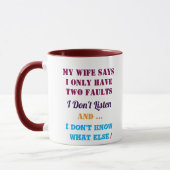Meine Frau und meine Fehler Tasse (Links)