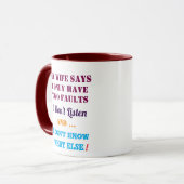 Meine Frau und meine Fehler Tasse (Vorderseite Links)