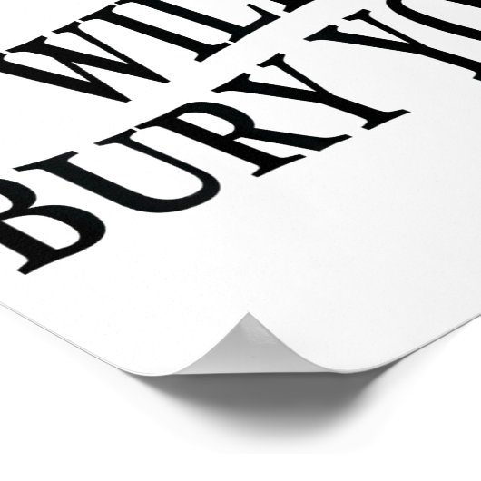 Meine Frau wird dich begraben Lustiger Ehemann Sar Poster (Ecke)