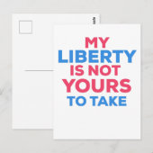 Meine Freiheit ist nicht deine. Postkarte (Vorne/Hinten)