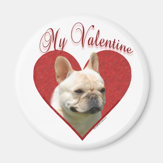 Meine Frenchie Valentine Magnet (Vorne)