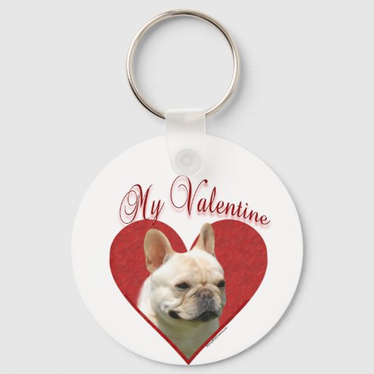 Meine Frenchie Valentine Schlüsselanhänger (Vorderseite)