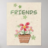 Meine Freunde Blume Pot Poster (Vorne)
