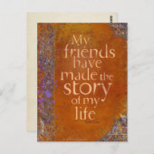 Meine Freunde haben die Geschichte meines Lebens g Postkarte (Vorne/Hinten)