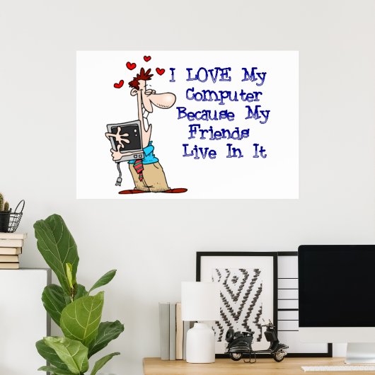 Meine Freunde Poster (Heimbüro)