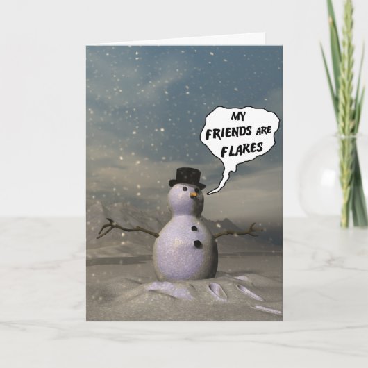 Meine Freunde sind Flakes Card Feiertagskarte (Vorderseite)