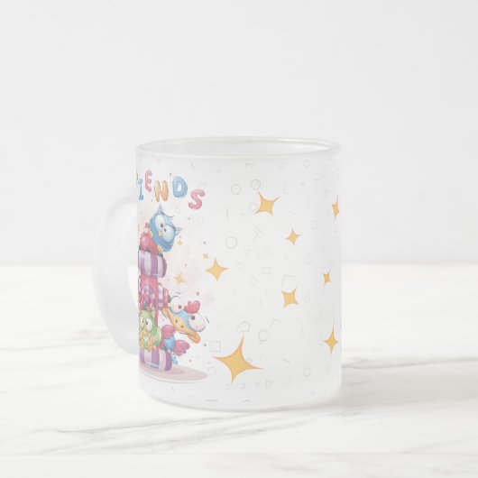 Meine Freunde und ich sind verrückt Mattglastasse (Vorderseite Links)