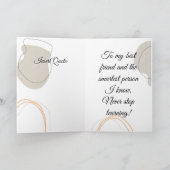 Meine Freundin, die Bookworm-Grußkarte Karte (Innenseite)