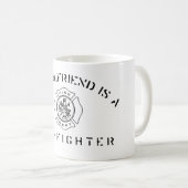 Meine Freundin ist eine Feuerwehrmann-Tasse Kaffeetasse (VorderseiteRechts)