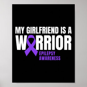 Meine Freundin ist eine Kriegerin Epilepsie-Bewuss Poster