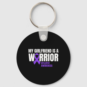 Meine Freundin ist eine Warrior Epilepsy Awareness Schlüsselanhänger