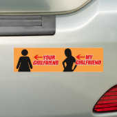 MEINE FREUNDIN IST HEISSER ALS IHRE --.png Autoaufkleber (Auf Auto)