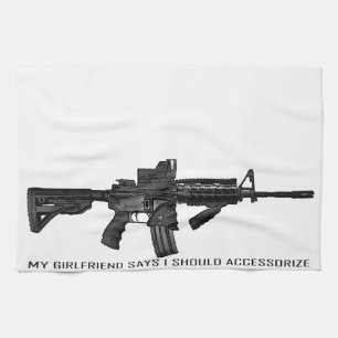 Meine Freundin sagt, dass ich AR15 ausstatten Handtuch