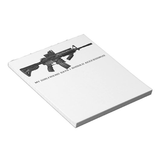 Meine Freundin sagt, ich sollte AR15 zuziehen Notizblock (angewinkelt)