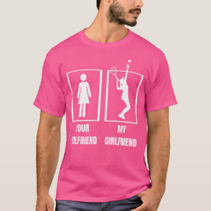 Meine Freundin Tennis Player Proud Boyfriend Funny T-Shirt