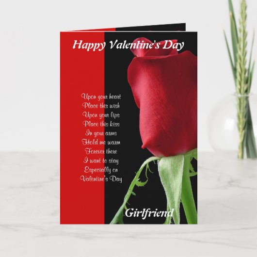 Meine Freundin Valentine Feiertagskarte (Vorderseite)