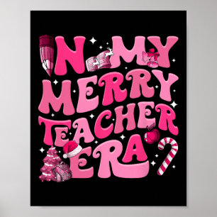 Meine frohe Lehrerin Era Retro Groovy Lehrerin Chr Poster