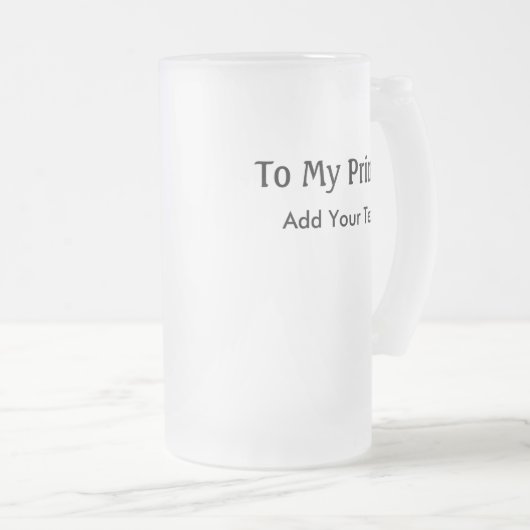 Meine Frosch-Prince-Tasse - SRF Mattglas Bierglas (VorderseiteRechts)