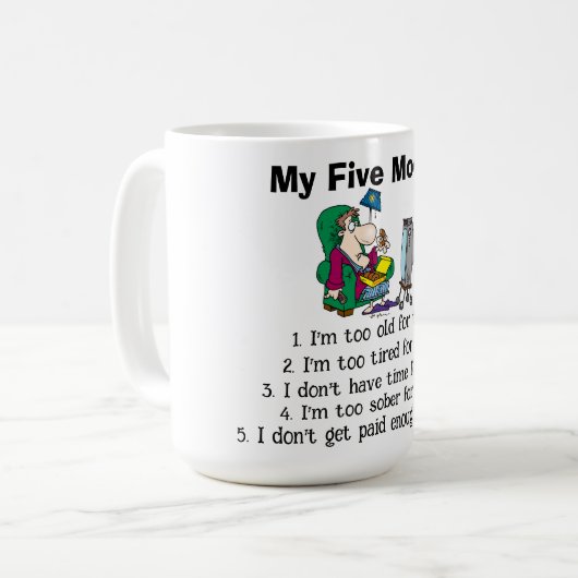 Meine Fünf-Modes-Kaffee-Tasse Kaffeetasse (Vorderseite Links)