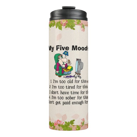 Meine fünf Stimmungsschwankung Thermosbecher (Vorderseite)