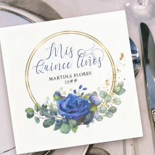 Meine fünfzehn Jahre Blue Rose und Eukalyptus-Part Serviette