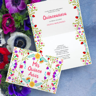 Meine fünfzehn Jahre mexikanische Fiesta-Party Qui Einladung