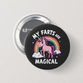 Meine Furzen sind zauberhafter, sonniger Regenboge Button (Vorne & Hinten)