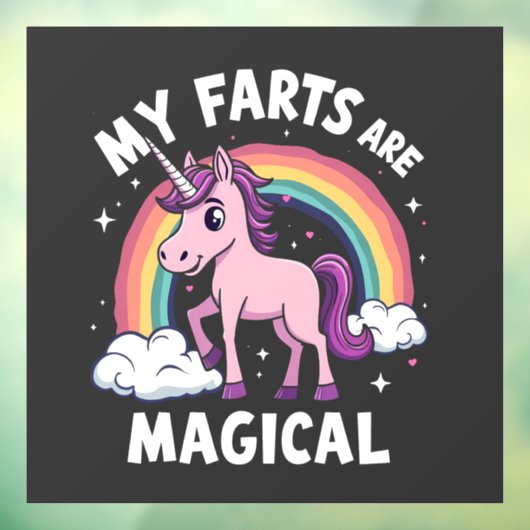 Meine Furzen sind zauberhafter, sonniger Regenboge Fensteraufkleber (Blatt 3)