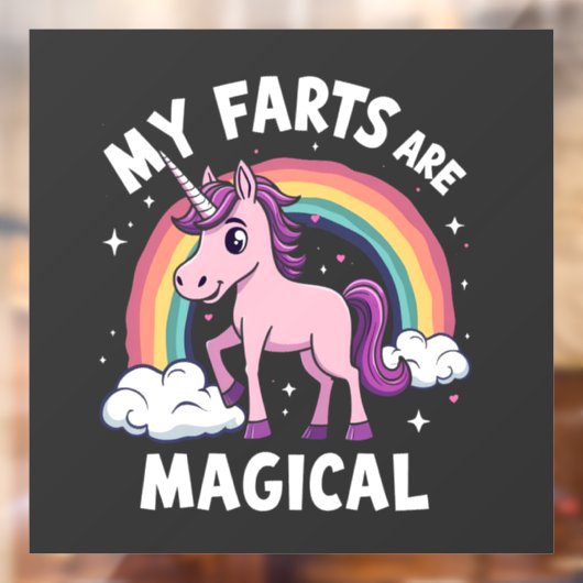 Meine Furzen sind zauberhafter, sonniger Regenboge Fensteraufkleber (Blatt 2)