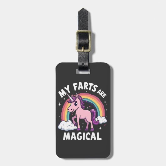 Meine Furzen sind zauberhafter, sonniger Regenboge Gepäckanhänger (Vorderseite vertikal)