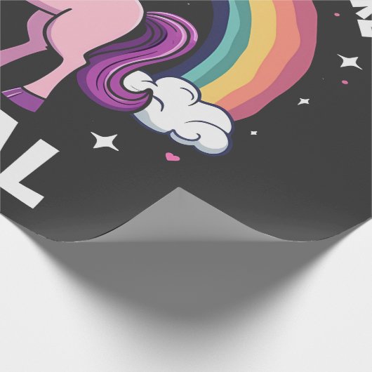 Meine Furzen sind zauberhafter, sonniger Regenboge Geschenkpapier (Ecke)