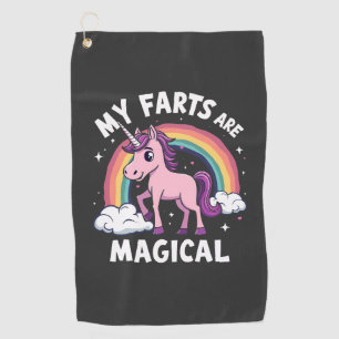 Meine Furzen sind zauberhafter, sonniger Regenboge Golfhandtuch