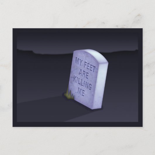 Meine Füße töten mich auf der Postkarte (Vorderseite)
