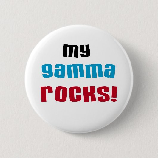 Meine Gamma Rocks T - Shirt und Geschenke Button (Vorderseite)