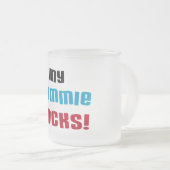 Meine Gammie Rocks T-Shirts und Geschenke Mattglastasse (VorderseiteRechts)